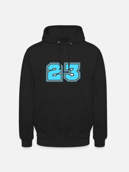 23 Numéro de numéro - Sweat-shirt à capuche unisexe - noir