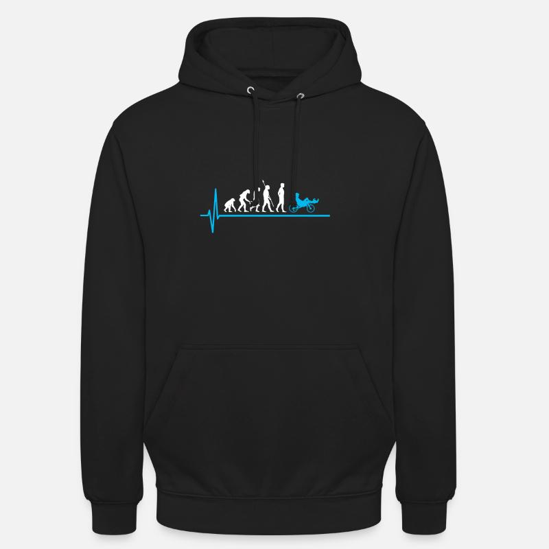 Evolution Liegerad Radfahrer - Unisex Hoodie - Schwarz