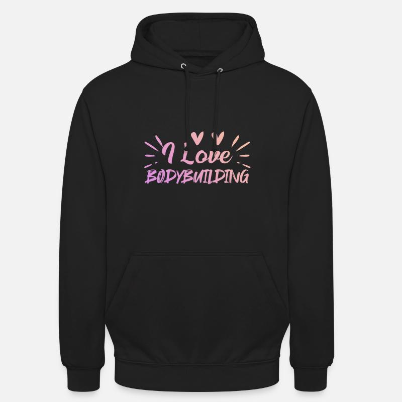J’adore la musculation - Sweat-shirt à capuche unisexe - noir