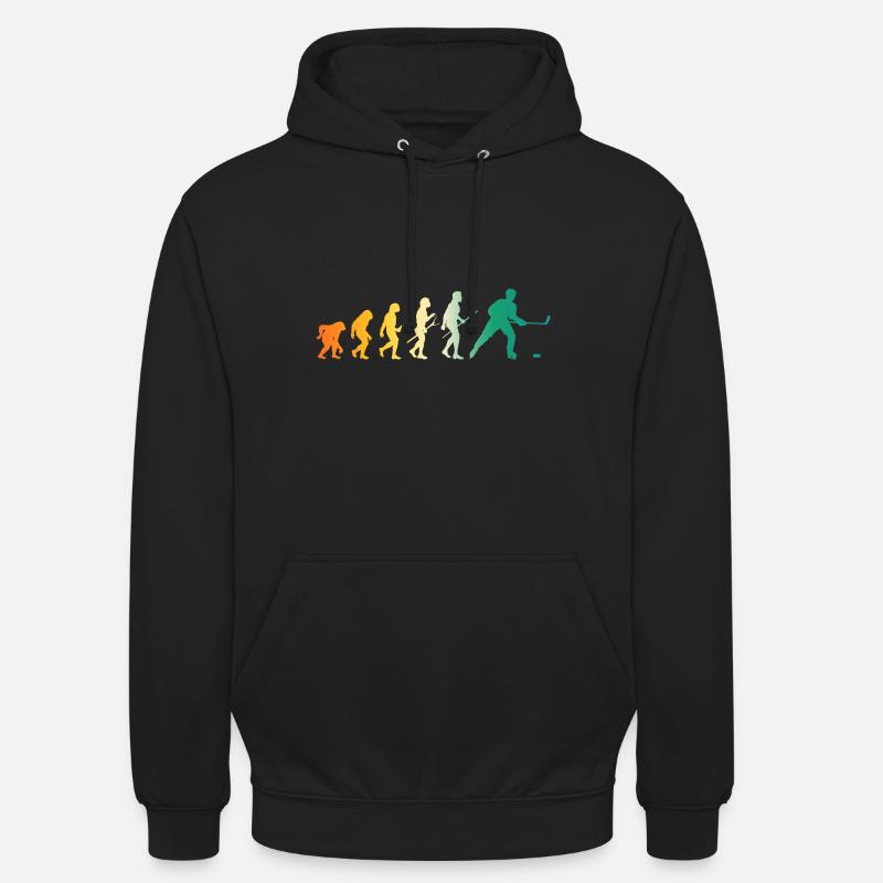 Hockey Players Evolution Hockey - Unisex Hoodie - black
