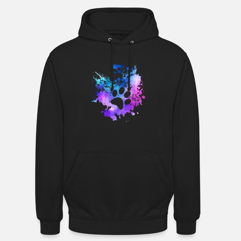 Design rétro abstrait pour chien, animal de compagnie - Sweat-shirt à capuche unisexe - noir