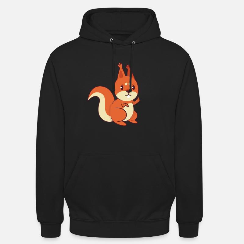 Écureuils - Sweat-shirt à capuche unisexe - noir