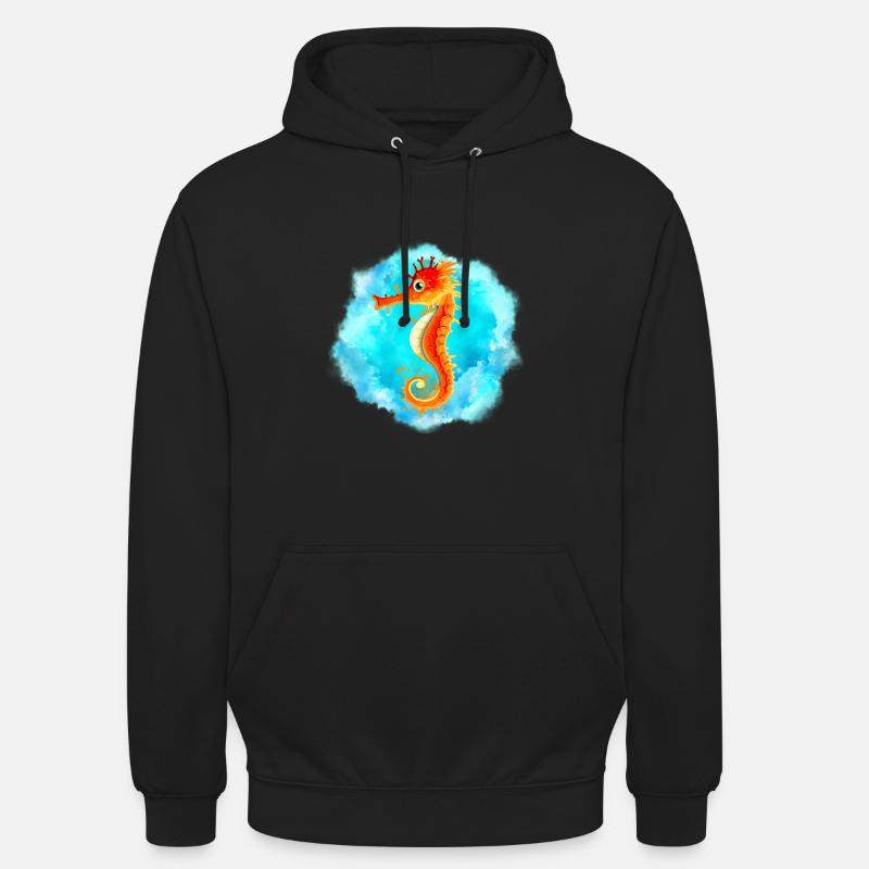 Seepferd - Unisex Hoodie - Schwarz