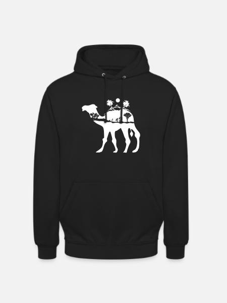 Kamel - Sweat-shirt à capuche unisexe - noir