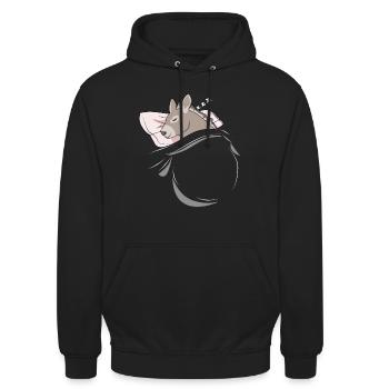 Sleeping and slumbering donkey - Unisex Hoodie - black - Front - Alina (178cm) & Michal (187cm)
