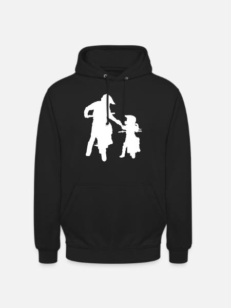 Vater Tochter Motocross Crosser Mädchen Dirt Bike - Hættetrøje unisex - sort