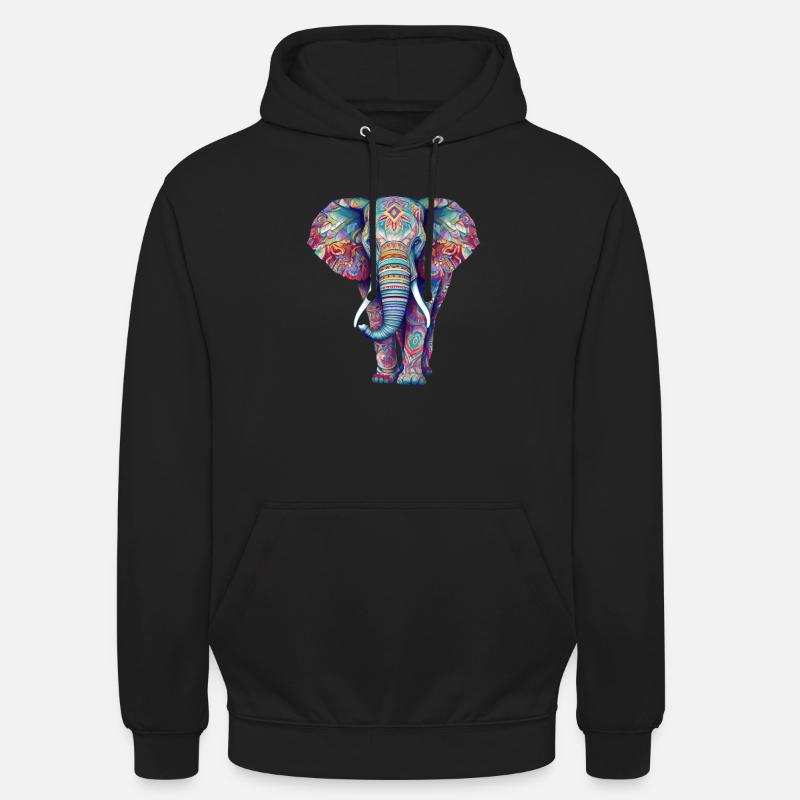 Elefant - Unisex Hoodie - Schwarz