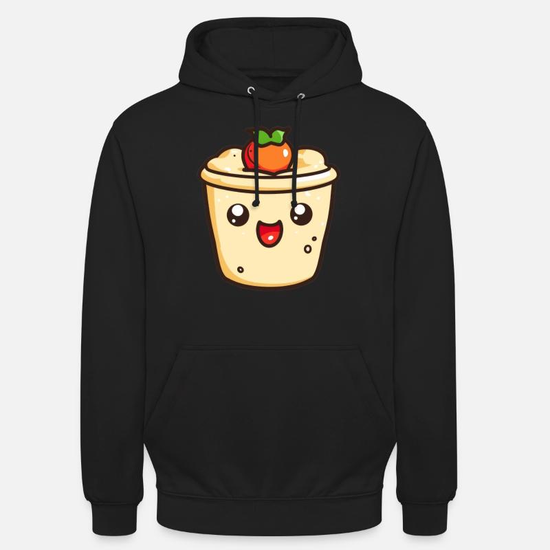 Dessin animé de dessert mignon - Sweat-shirt à capuche unisexe - noir
