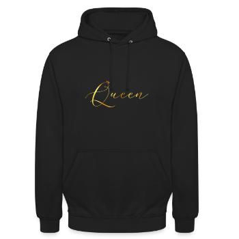 Queen - Unisex Hoodie - black - Front - Alina (178cm) & Michal (187cm)