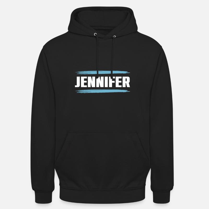 Jennifer - Sweat-shirt à capuche unisexe - noir