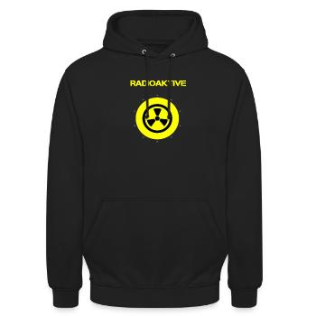 Radioaktiv Symbol Nerd Geschenk - Unisex Hoodie - Schwarz - Vorne - Alina (178cm) & Michal (187cm)