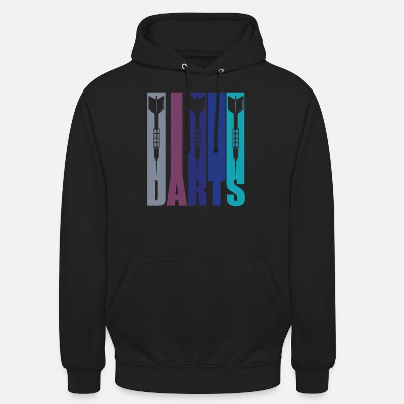 Dartgeschenk - Dartpfeile - Unisex Hoodie - Schwarz