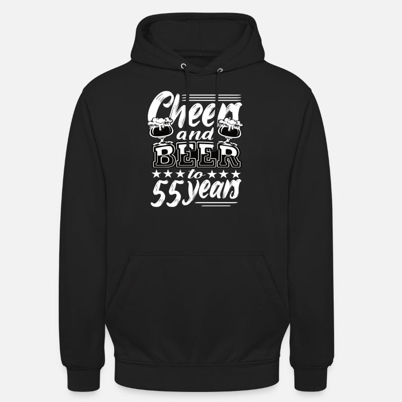 55e anniversaire - Sweat-shirt à capuche unisexe - noir