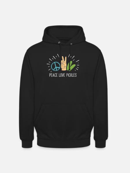 Peace Love Pickles - Unisex Hoodie - black