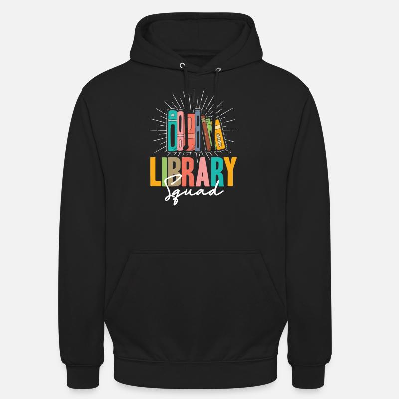 Escouade de la bibliothèque - Sweat-shirt à capuche unisexe - noir