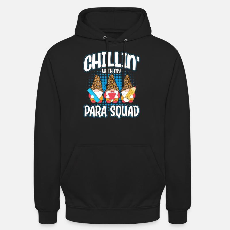 Chillin avec mon équipe para - Sweat-shirt à capuche unisexe - noir