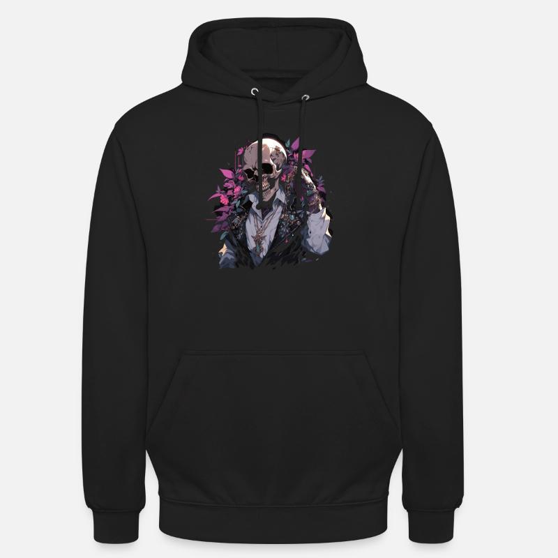 Crâne Crâne Crânes Crâne Squelette - Sweat-shirt à capuche unisexe - noir