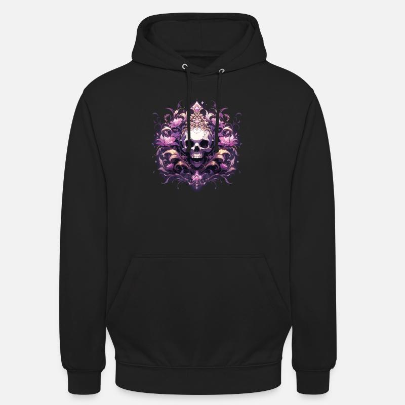 Crâne Crâne Crânes Crâne Squelette - Sweat-shirt à capuche unisexe - noir