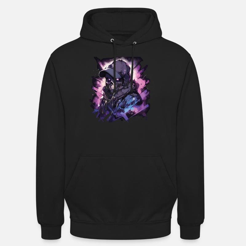 Crâne Crâne Crânes Crâne Squelette - Sweat-shirt à capuche unisexe - noir