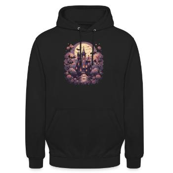 Sorcière Helloween Sorcières Tenue Sorcières Sorcières - Sweat-shirt à capuche unisexe - noir - Devant - Alina (178cm) & Michal (187cm)
