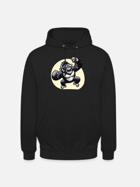 Gorilla with sunglasses - Unisex Hoodie - black