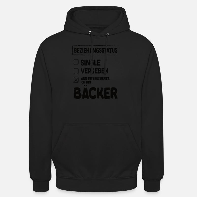 Bäcker Beziehungsstatus Back Backwaren Backen - Unisex Hoodie - Schwarz