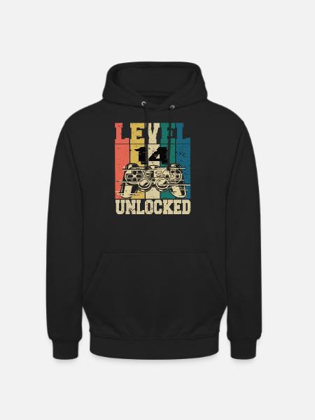 Level 14 Unlocked - Unisex Hoodie - black