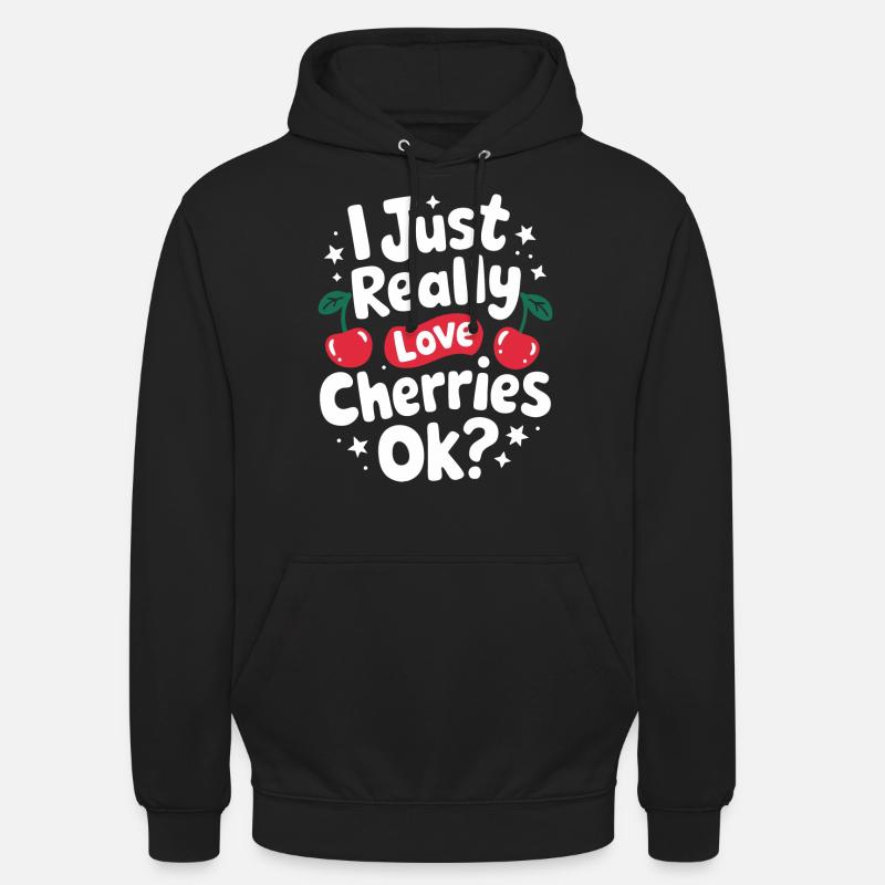 Kirsche Kirschen Früchte Essen - Unisex Hoodie - Schwarz