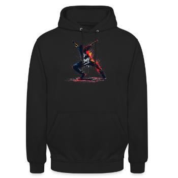 B-Boy Breakdance Hip Hop Tanz Tänzer Breakdance - Unisex Hoodie - Schwarz - Vorne - Alina (178cm) & Michal (187cm)