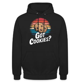Cookies Biscuits Biscuits Biscuits Chocolat - Sweat-shirt à capuche unisexe - noir - Devant - Alina (178cm) & Michal (187cm)