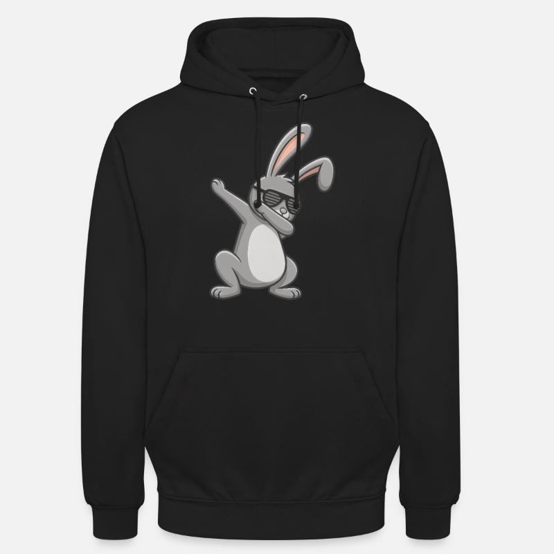 Lapin de Pâques Dab Pâques - Sweat-shirt à capuche unisexe - noir