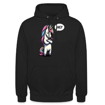 Pas de licornes Licornes Licorne Fan Licorne Amoureux des Licornes - Sweat-shirt à capuche unisexe - noir - Devant - Alina (178cm) & Michal (187cm)