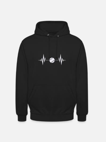 Baseball heartbeat - Unisex Hoodie - black