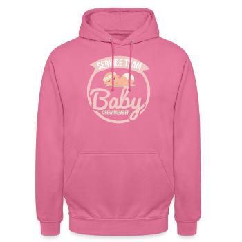 Baby Kleinkind Geburt Geschenk Vater Mutter Tante - Unisex Hoodie - Pink - Vorne - Alina (178cm) & Michal (187cm)