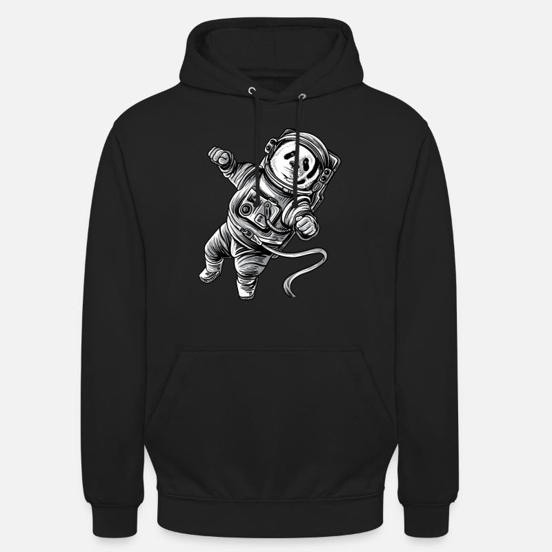 Panda d'astronaute dans l'espace Astropanda d'ours panda - Sweat-shirt à capuche unisexe - noir