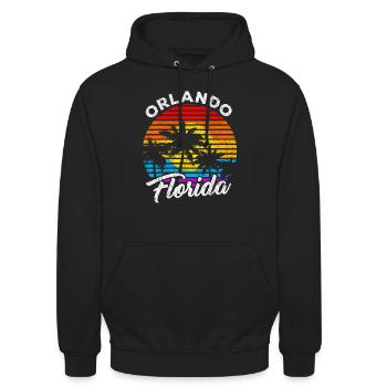 Orlando Florida - Unisex Hoodie - Schwarz - Vorne - Alina (178cm) & Michal (187cm)