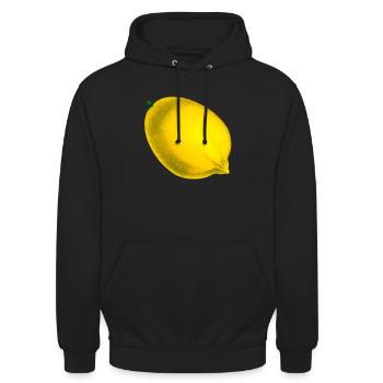 Zitrone - Unisex Hoodie - Schwarz - Vorne - Alina (178cm) & Michal (187cm)