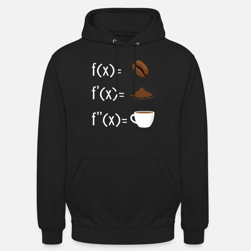 Maths de café - Formule du grain de café - Sweat-shirt à capuche unisexe - noir