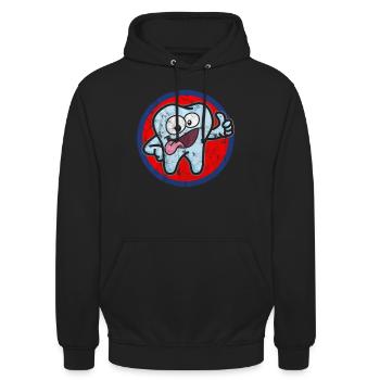 Zahn - Unisex Hoodie - Schwarz - Vorne - Alina (178cm) & Michal (187cm)