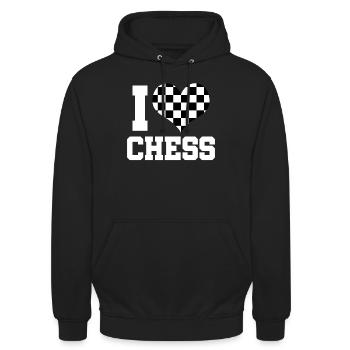 Schach Schach Schach - Unisex Hoodie - Schwarz - Vorne - Alina (178cm) & Michal (187cm)
