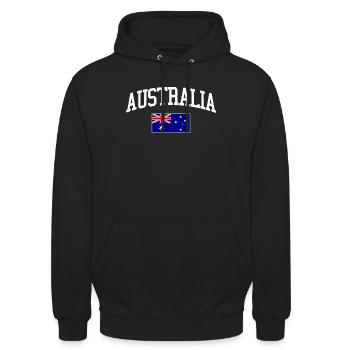 Australien Australien Australien - Unisex Hoodie - Schwarz - Vorne - Alina (178cm) & Michal (187cm)