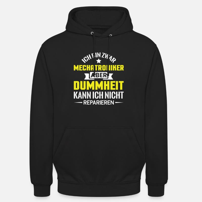 Disage drôle mécatronique - Sweat-shirt à capuche unisexe - noir