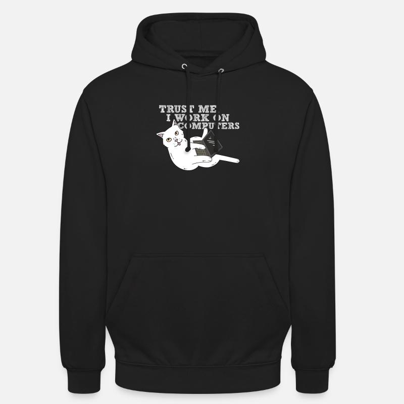 Computer cat programmer - Unisex Hoodie - black