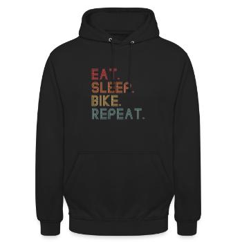bicycle - Unisex Hoodie - black - Front - Alina (178cm) & Michal (187cm)