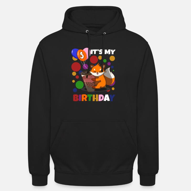 3e anniversaire Fox - Sweat-shirt à capuche unisexe - noir