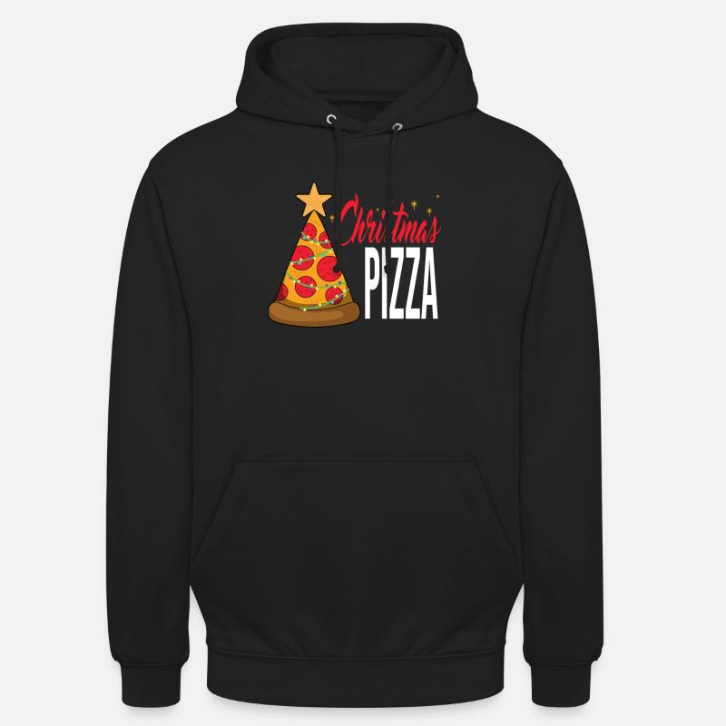 Pizza de Noël - Sweat-shirt à capuche unisexe - noir