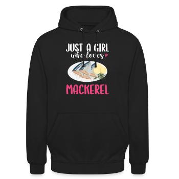 Maquereau Mackrel Pêche en eau salée - Sweat-shirt à capuche unisexe - noir - Devant - Alina (178cm) & Michal (187cm)