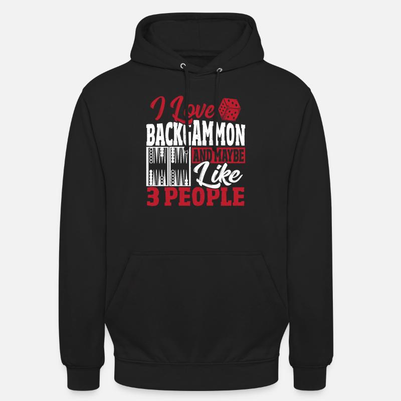 Backgammon - Sweat-shirt à capuche unisexe - noir