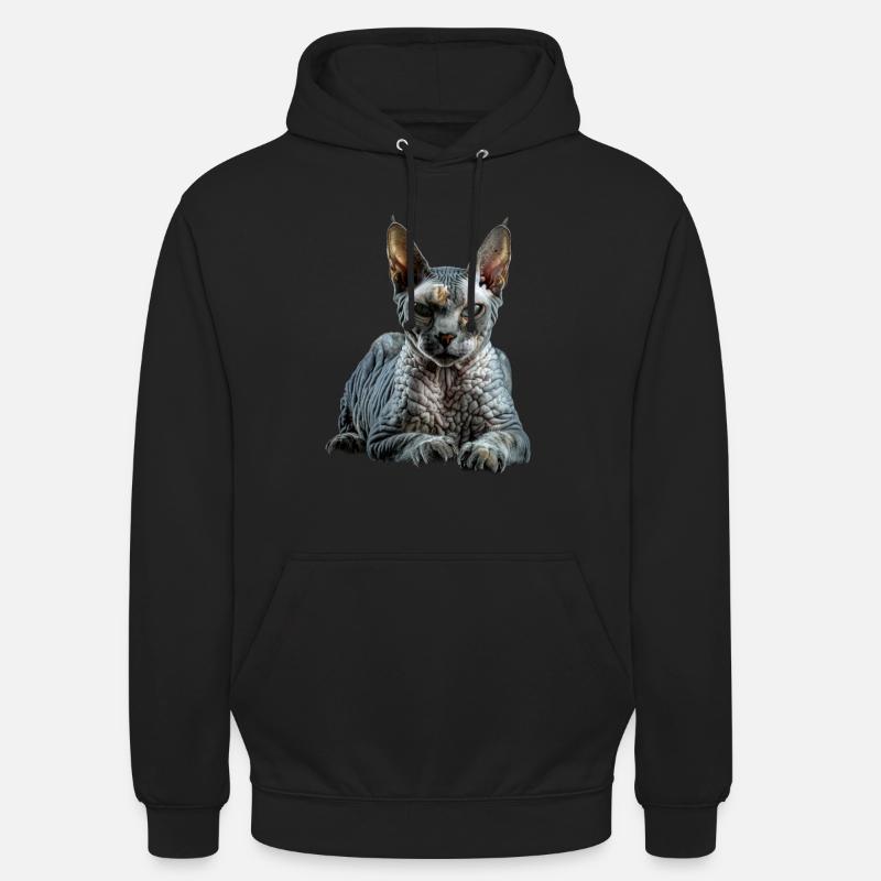 Devon Rex - Sweat-shirt à capuche unisexe - noir