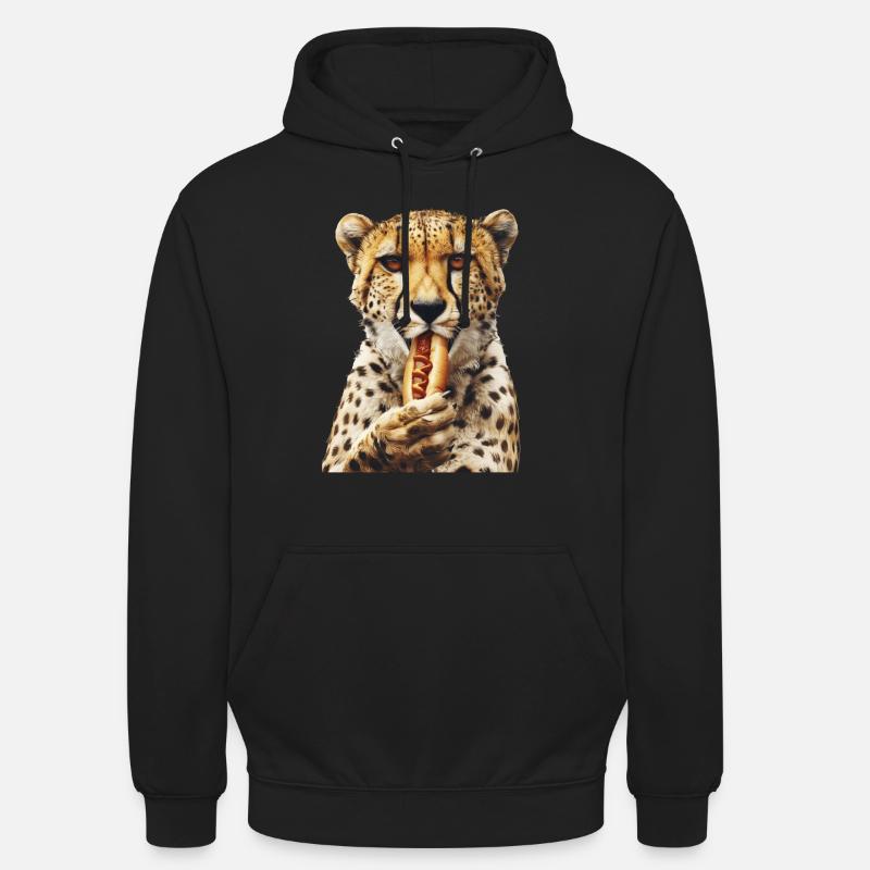 Guépard - Sweat-shirt à capuche unisexe - noir